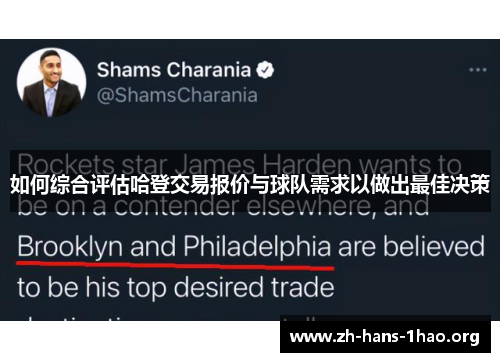 如何综合评估哈登交易报价与球队需求以做出最佳决策